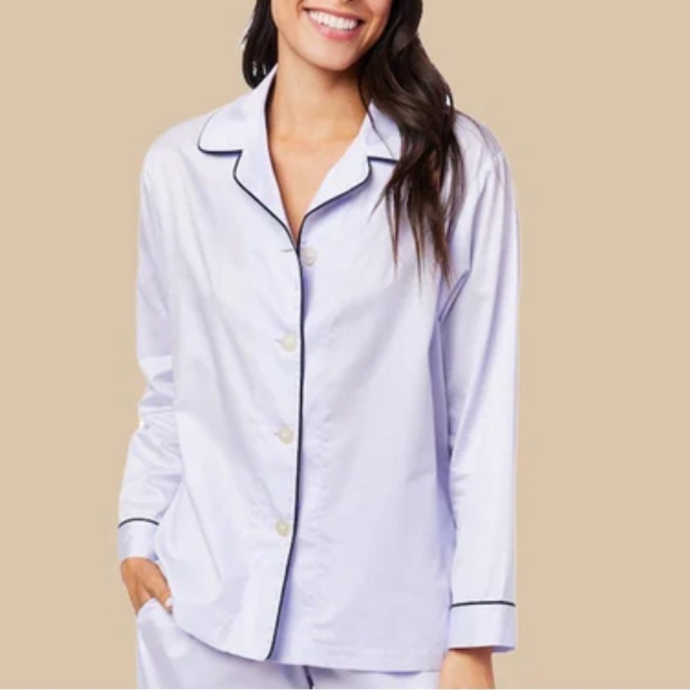 The Cat's Pajamas Pima Pajama Top Medium Periwinkle NWT